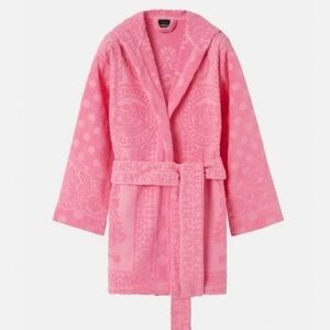 Versace Pink Patterned Bathrobe 💯 Authentic XL